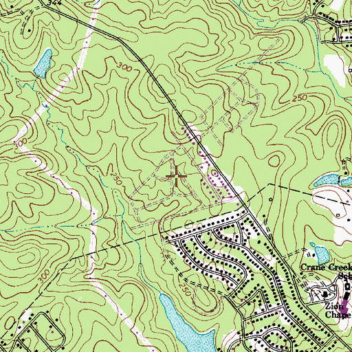 Topographic Map of Rockgate, SC