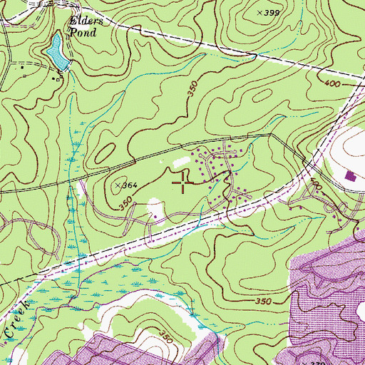 Topographic Map of Rose Creek, SC