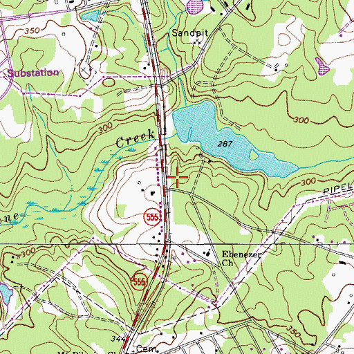 Topographic Map of Saint Mary Church (historical), SC