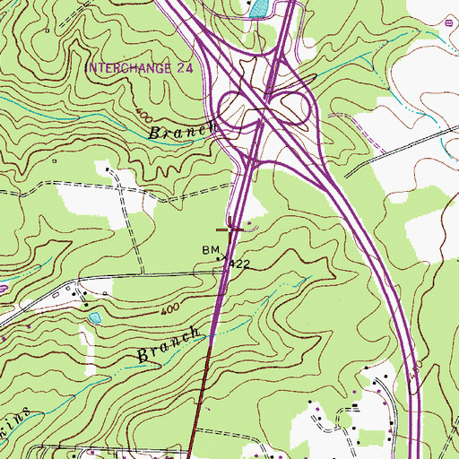 Topographic Map of Sand Level School (historical), SC