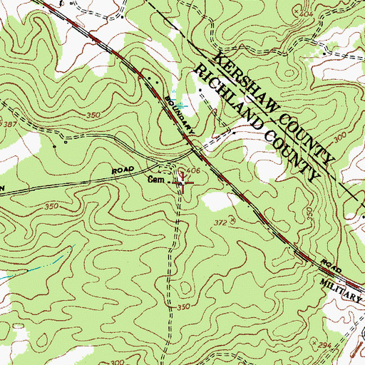 Topographic Map of Scuffletown School (historical), SC