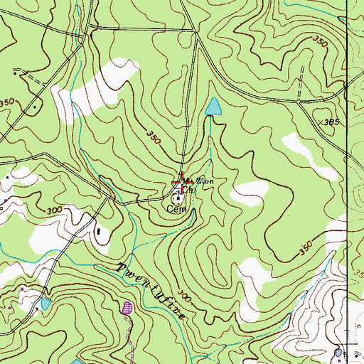 Topographic Map of Shady Grove School (historical), SC