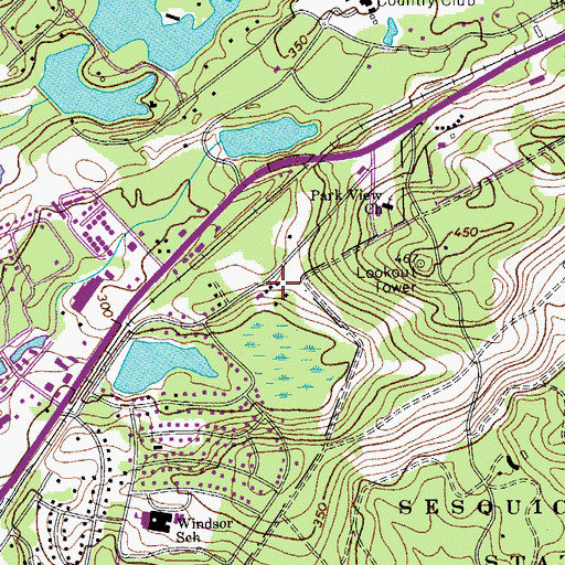 Topographic Map of Silver Dune School (historical), SC