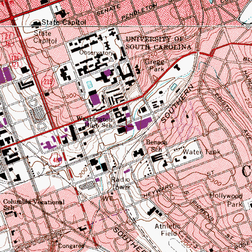 Topographic Map of Solomon Blatt Physical Education Center, SC