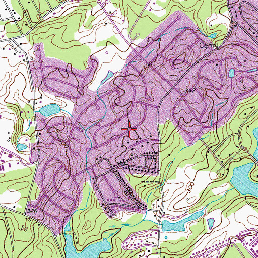 Topographic Map of Spring Valley, SC
