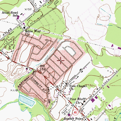Topographic Map of Starlite, SC