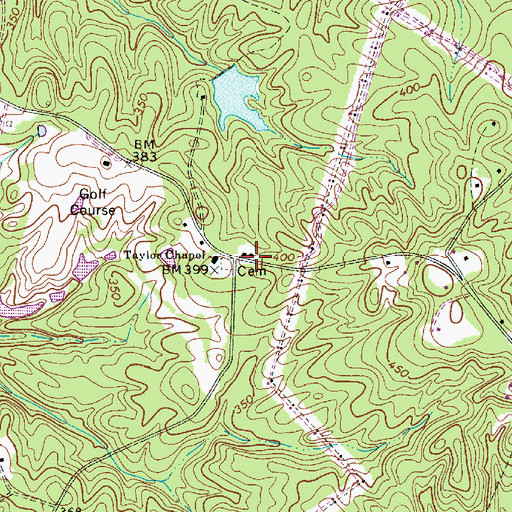 Topographic Map of Taylor Chapel School (historical), SC