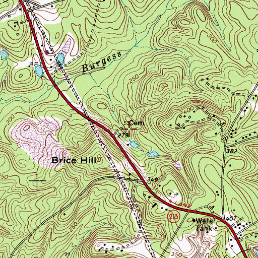 Topographic Map of Temple Zion School (historical), SC