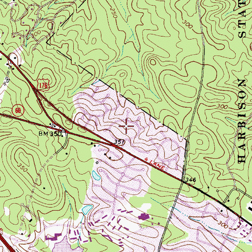 Topographic Map of The Forest, SC