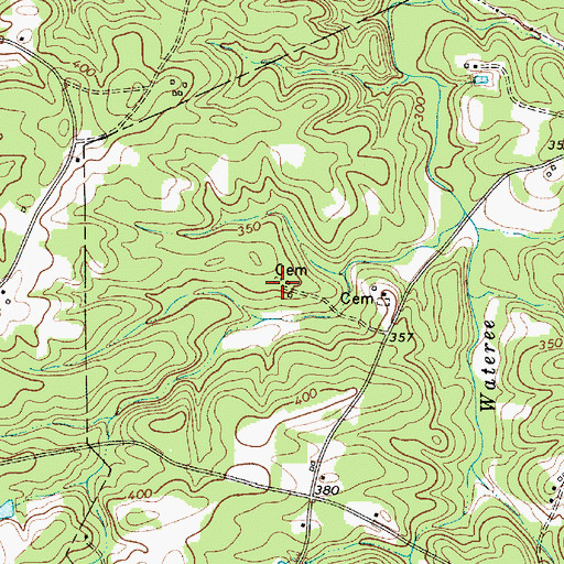 Topographic Map of Threewits Cemetery, SC