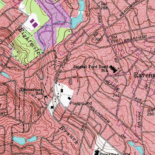 Topographic Map of Trenholm Park, SC