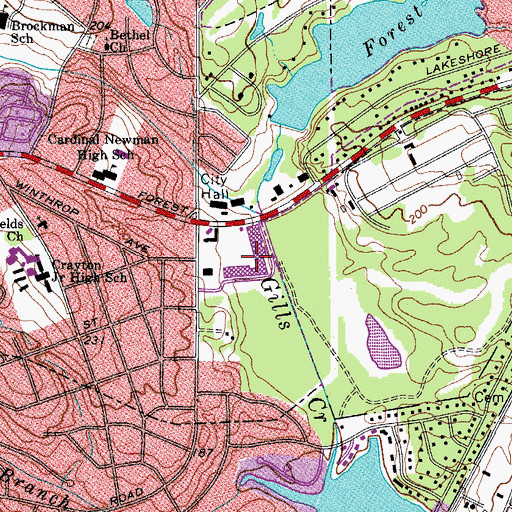 Topographic Map of Trenholm Plaza Shopping Center, SC