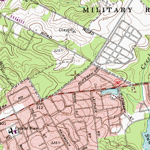 Topographic Map of Veals Chapel (historical), SC