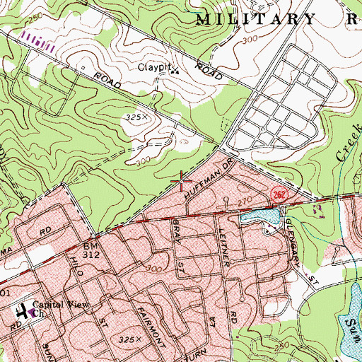 Topographic Map of Veals School (historical), SC