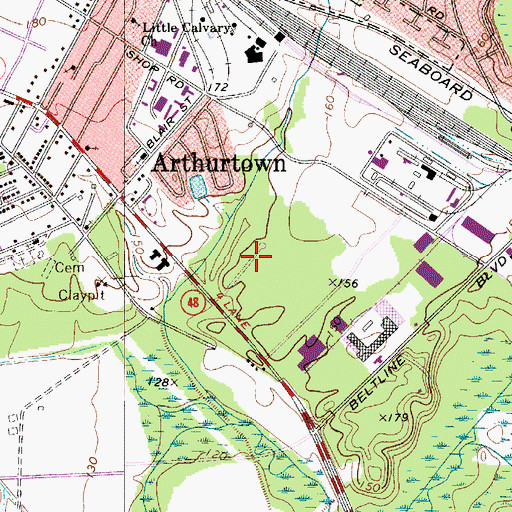 Topographic Map of Washington Park, SC