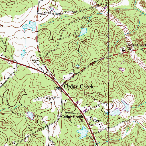 Topographic Map of Wayside School (historical), SC