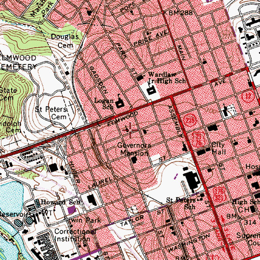 Topographic Map of Wesleyan Methodist Church (historical), SC