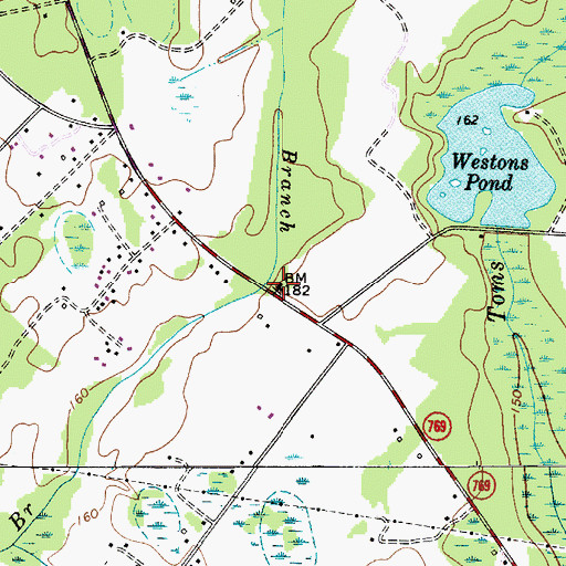 Topographic Map of Weston School (historical), SC