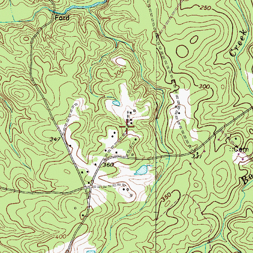 Topographic Map of Whites Cemetery, SC