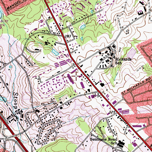Topographic Map of Widewater Shopping Center, SC