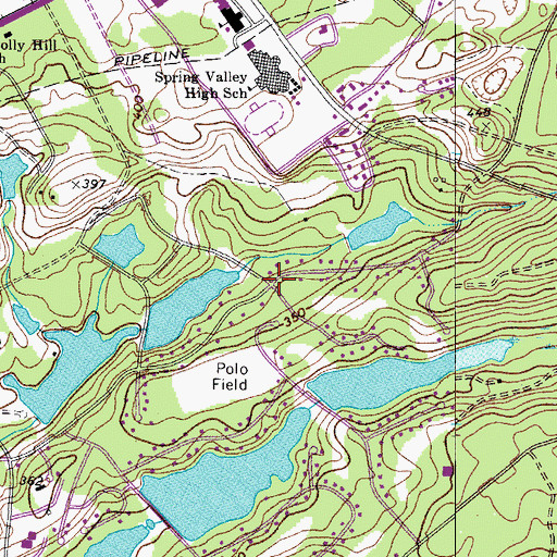 Topographic Map of Wildewood, SC