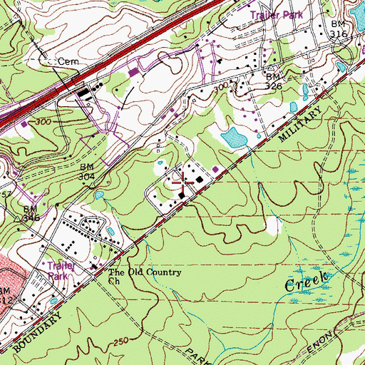 Topographic Map of Williamsburg East, SC