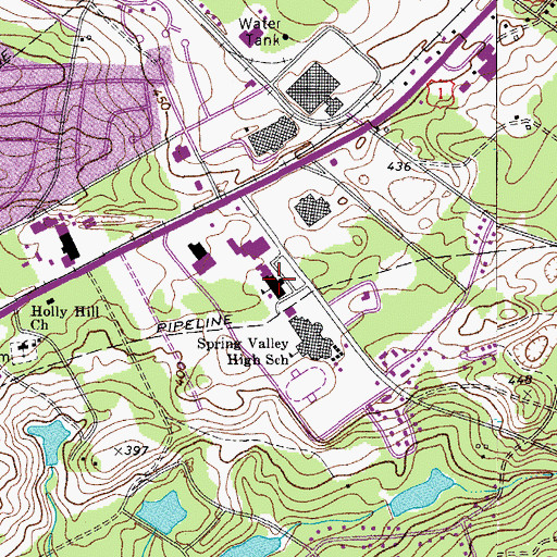 Topographic Map of Wilson Vocational Annex, SC