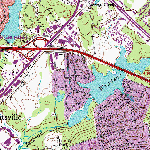 Topographic Map of Windsor Lake Park, SC