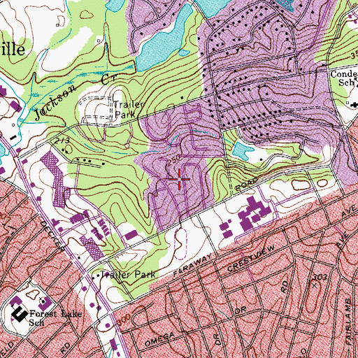Topographic Map of Woodfield Park, SC