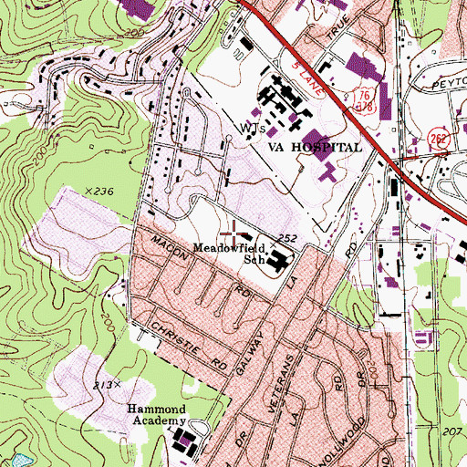 Topographic Map of Woodland Park, SC