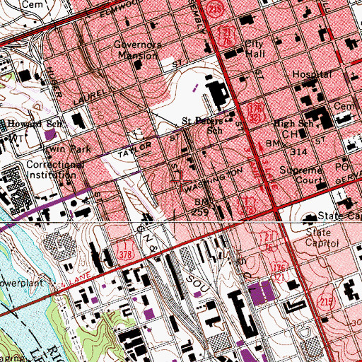 Topographic Map of Zion Baptist Church, SC