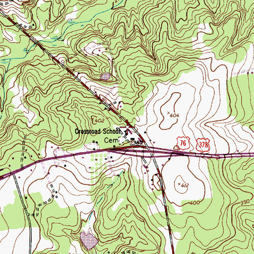 Topographic Map of Crossroad School, SC