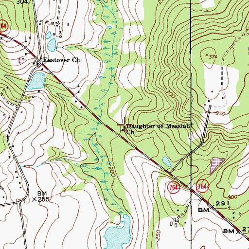 Topographic Map of Daughter of Messiah Church, SC