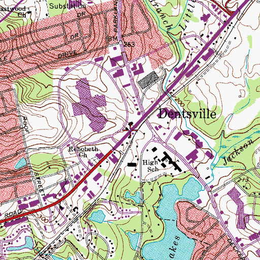 Topographic Map of Dentsville, SC