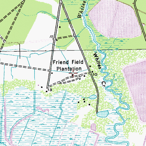 Topographic Map of Friend Field Plantation, SC