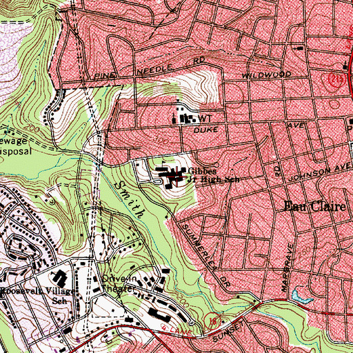 Topographic Map of Heyward Gibbes Middle School, SC