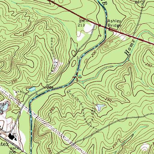 Topographic Map of Home Branch, SC