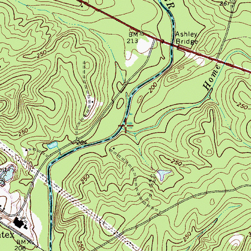 Topographic Map of Home Branch, SC