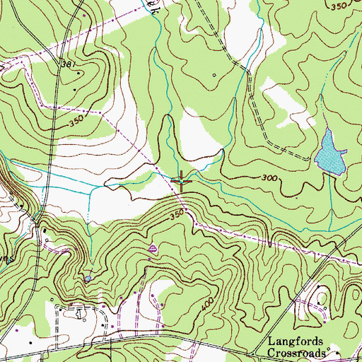 Topographic Map of Hood Branch, SC