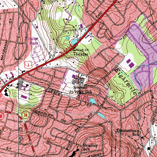 Topographic Map of Keenan Junior High School, SC