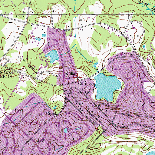 Topographic Map of Killian Church, SC