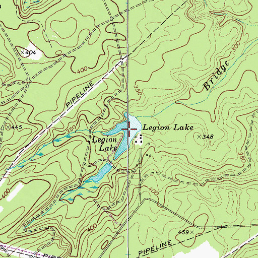 Topographic Map of Legion Lake, SC