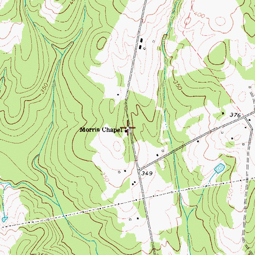 Topographic Map of Morris Chapel, SC