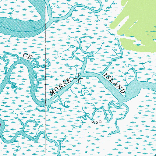 Topographic Map of Morse Island Creek, SC