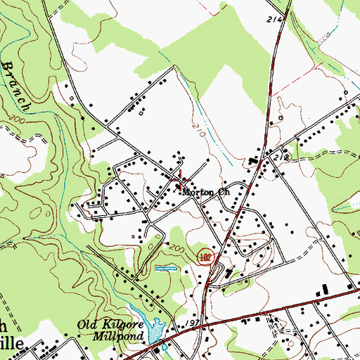 Topographic Map of Morton Church, SC