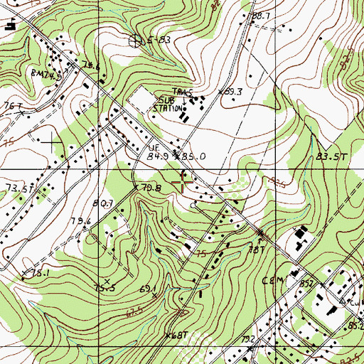 Topographic Map of Moses Temple, SC