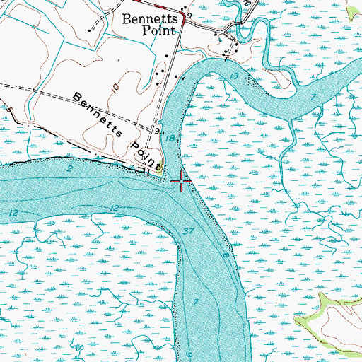 Topographic Map of Mosquito Creek, SC