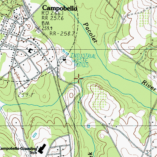 Topographic Map of Motlow Creek, SC