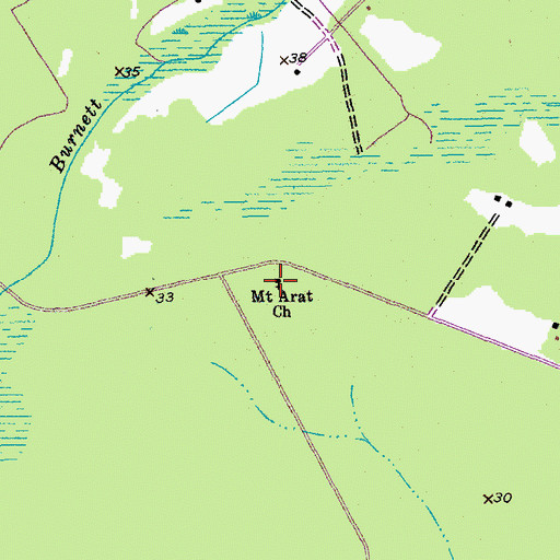 Topographic Map of Mount Arat Church, SC