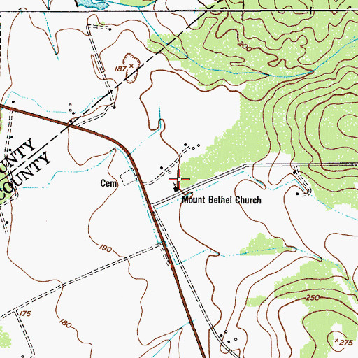 Topographic Map of Mount Bethel Church, SC